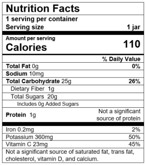 Nutrition Facts Banana Blueberry